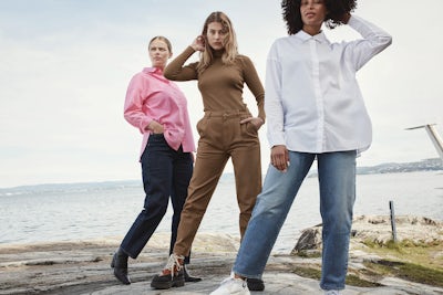 Women in jeans and shirts