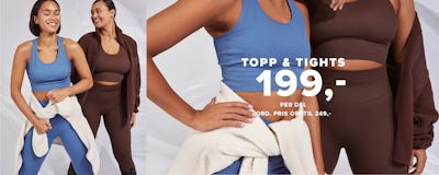 Topp og tights 199,-