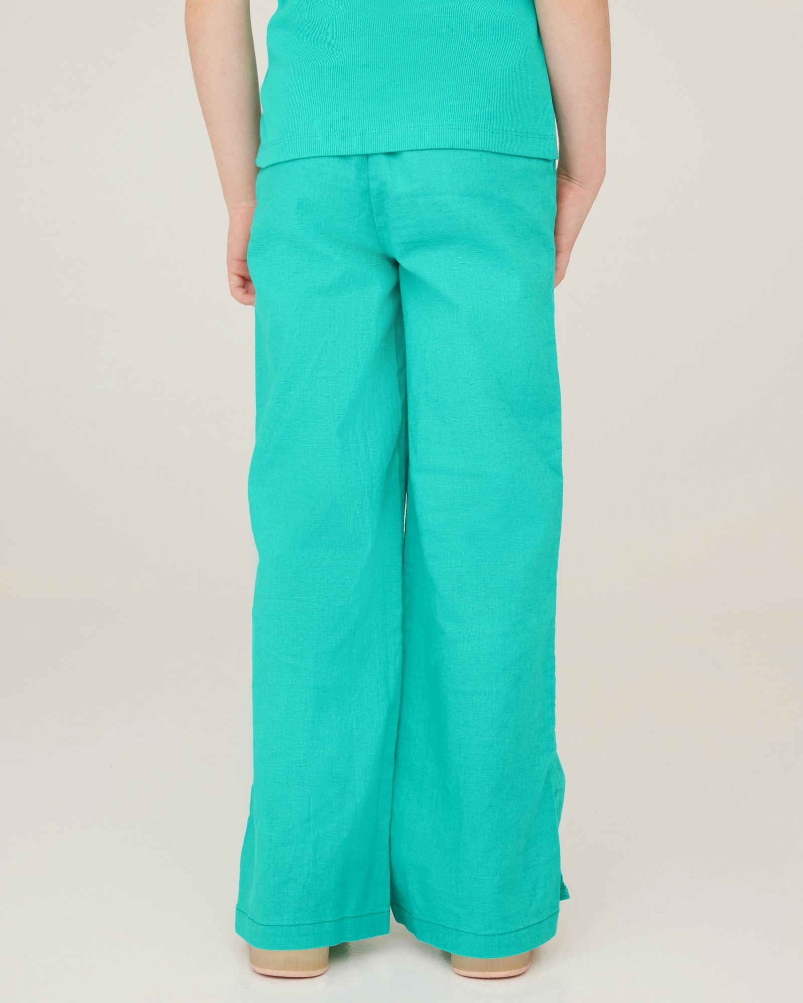 Turquoise linen pants new arrivals