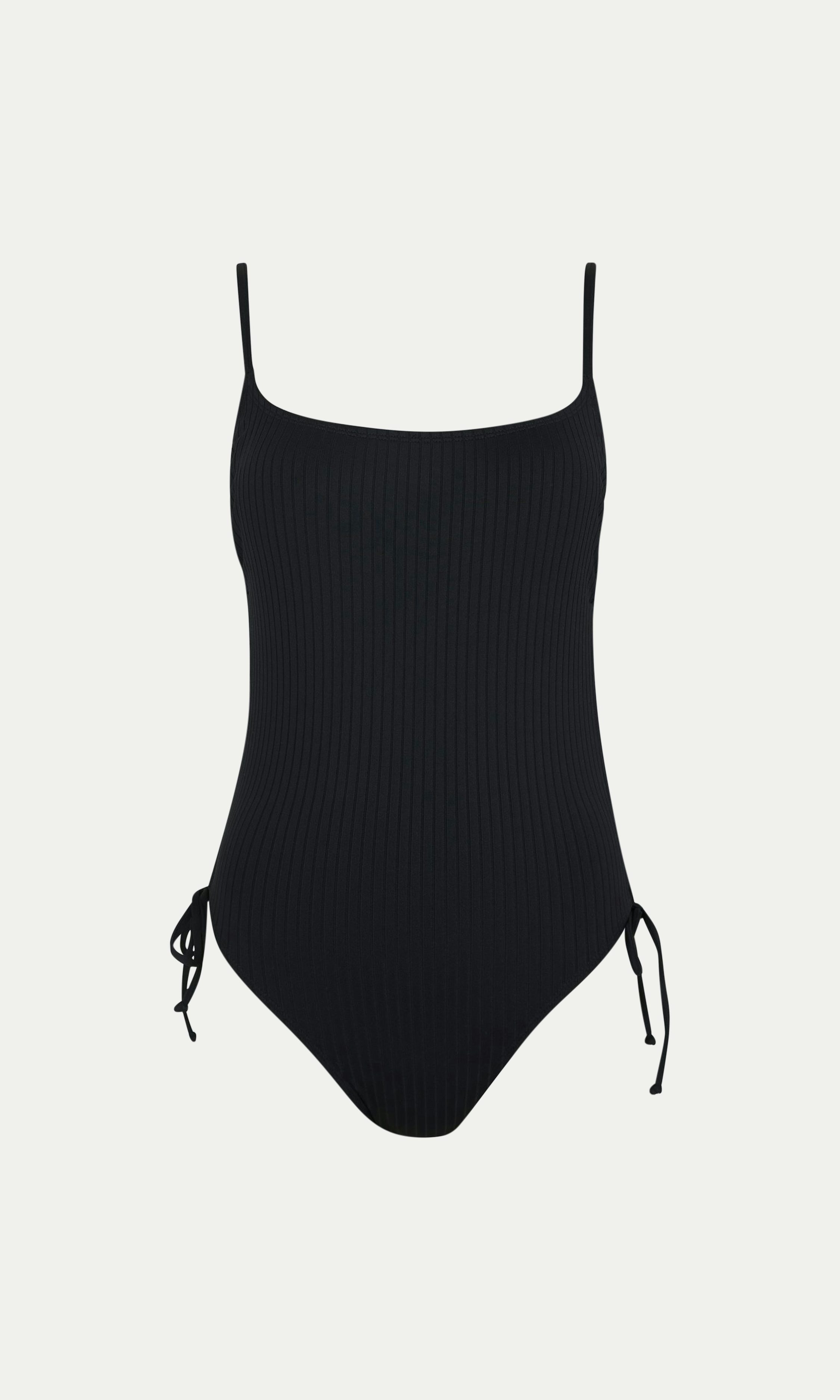 Black U Riba Drawstring Swimsuit | Women | | Cubus