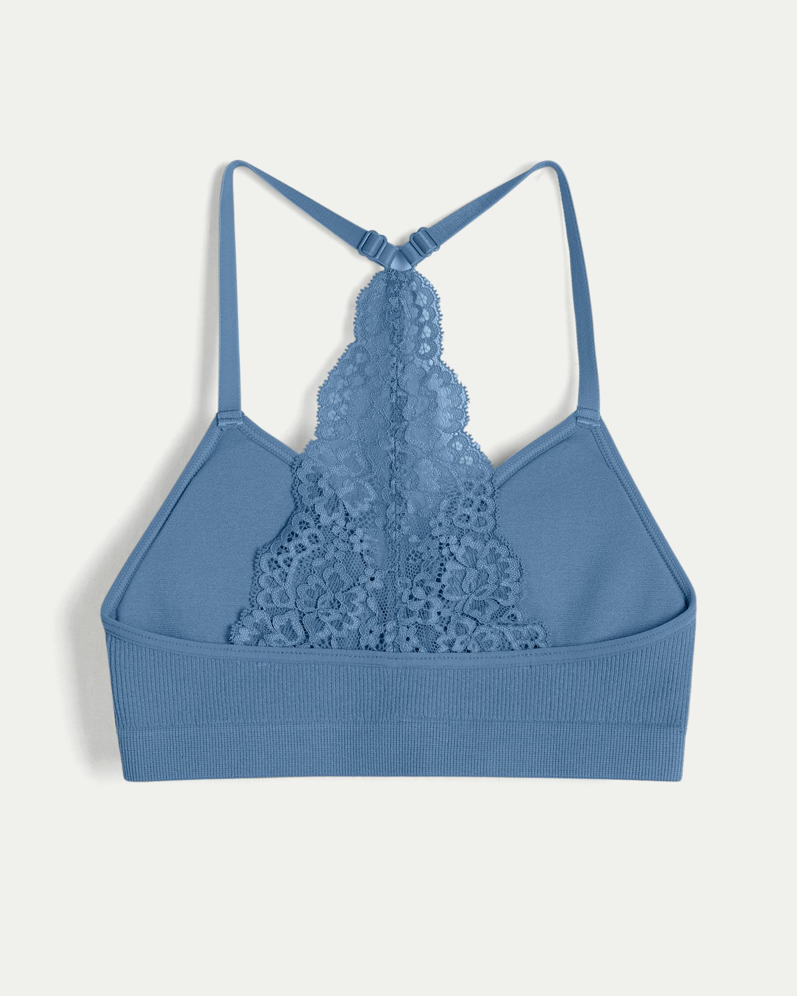 Organic Cotton Triangle Bra . Light Blue - Betina Lou