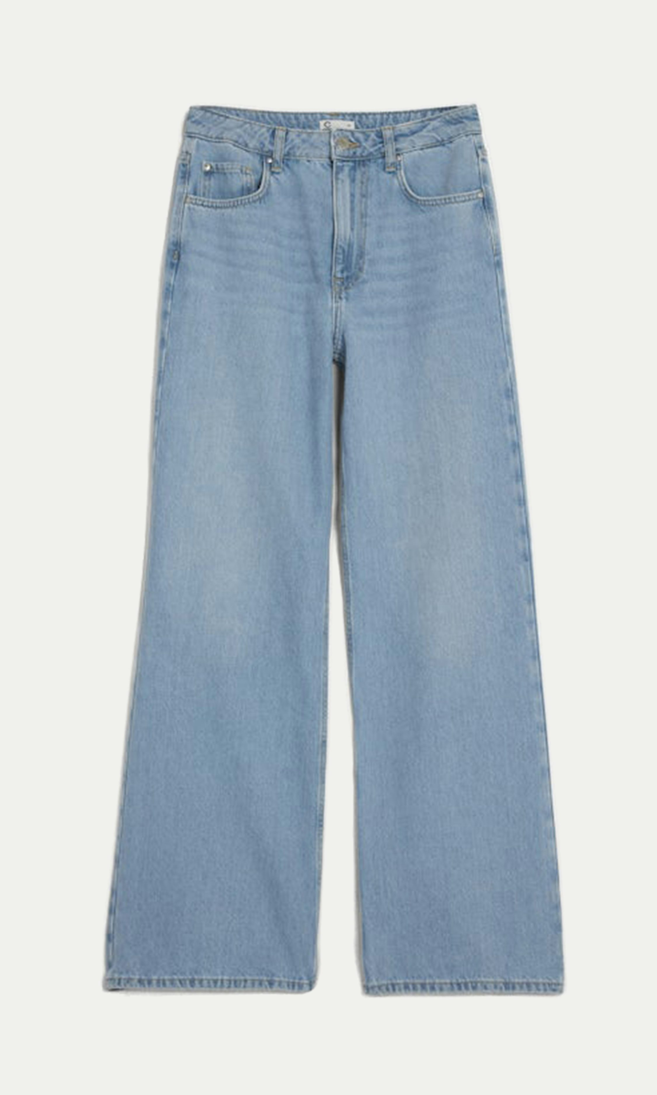 Mid blue L Wide High Jeans | Women | | Cubus