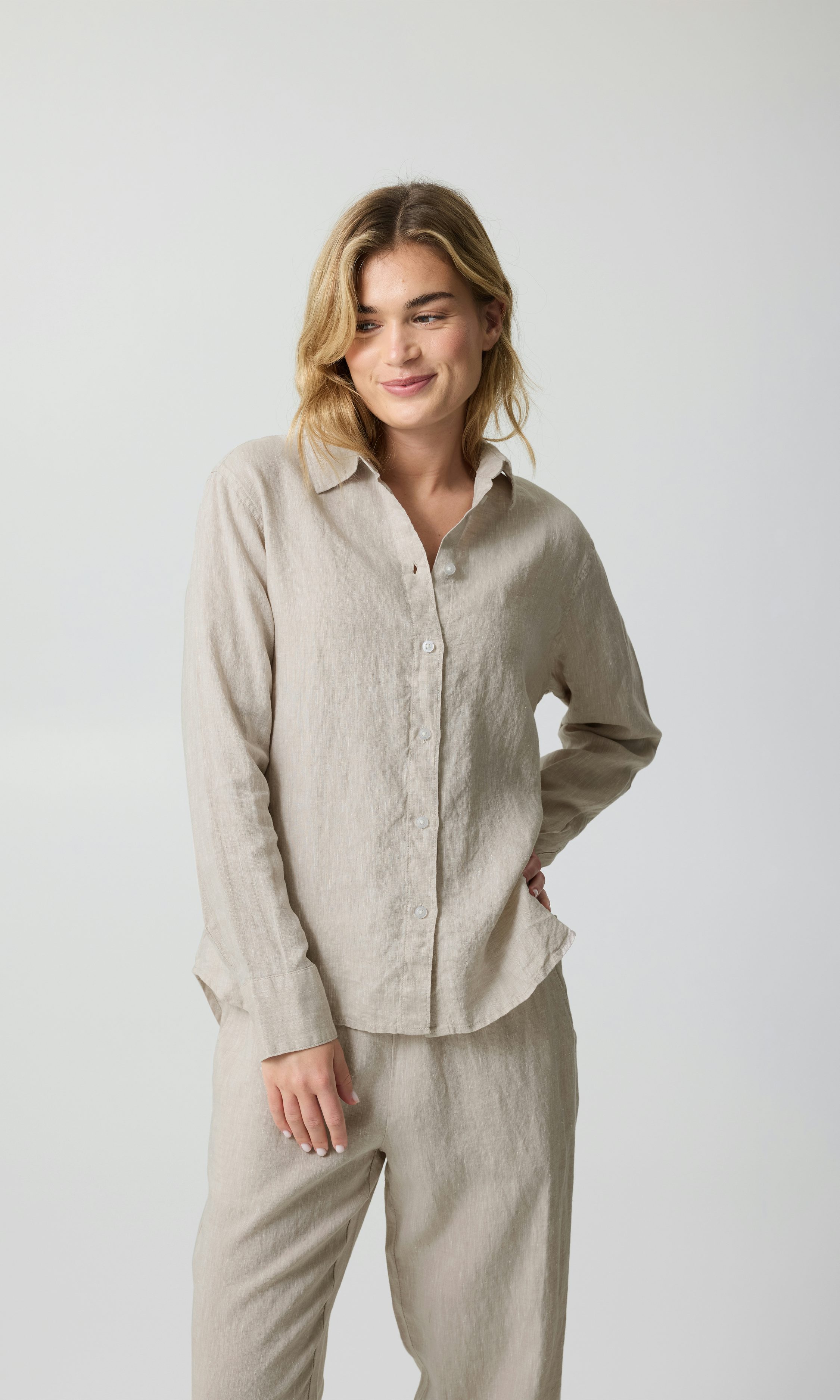 トップス Silk/Linen Gaba / Cardigan Shirts Dolce & Gabbana Kids Linen Embroidered-Logo Shirt (8-12+