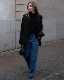 Light blue slouchy jeans