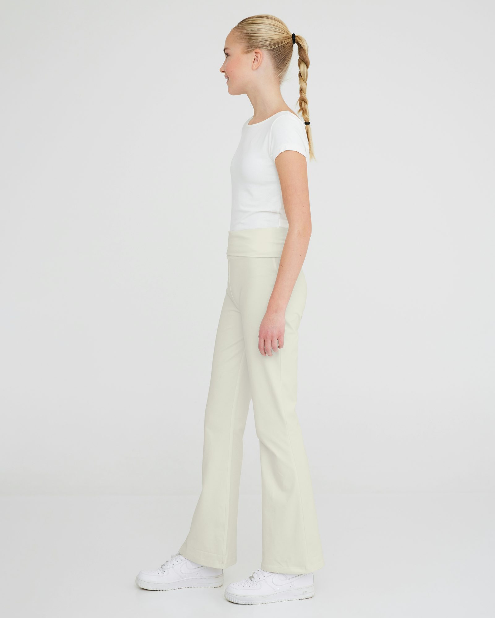XS 70s Off-white High Waisted Pants 25 Vintage Boho Woven Wide Leg Flared  Pinup Hourglass Trousers 