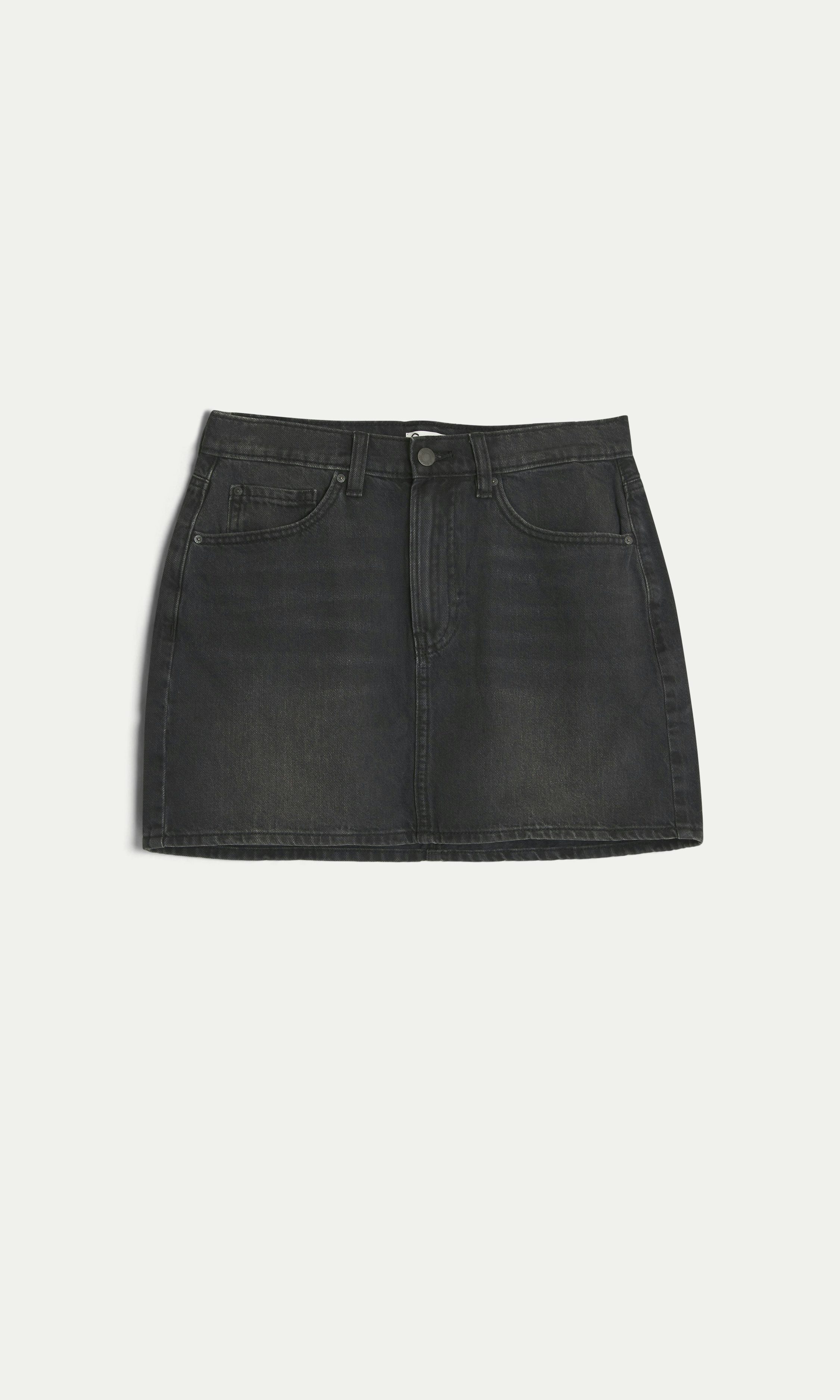 ● HELENE PARIS ● Logo cubic micro denim skirt [black] RDNW30 - Denim Micro Mini Skirt – Los Angeles Apparel