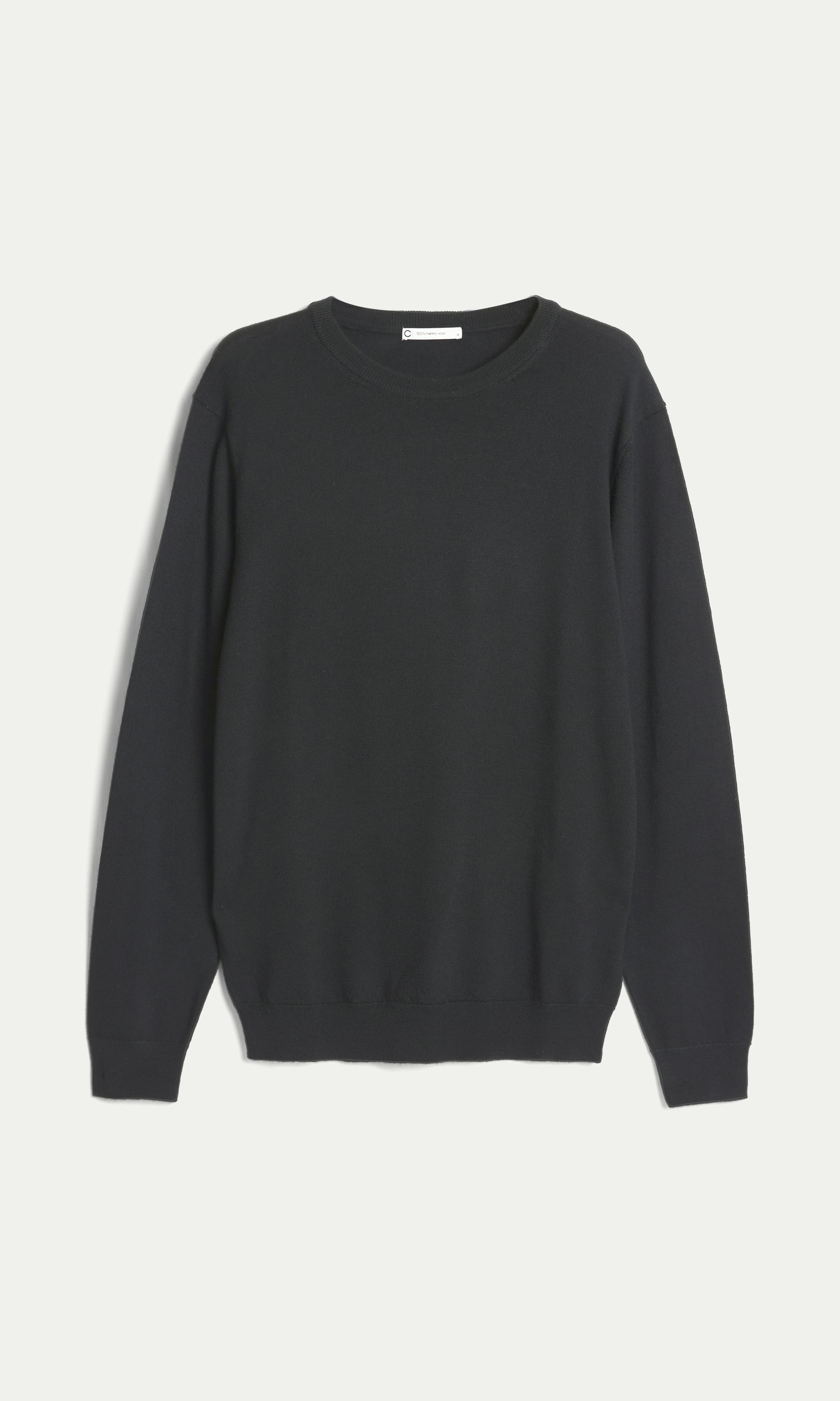 Navy M Merino Round Neck Knit | Men | | Cubus
