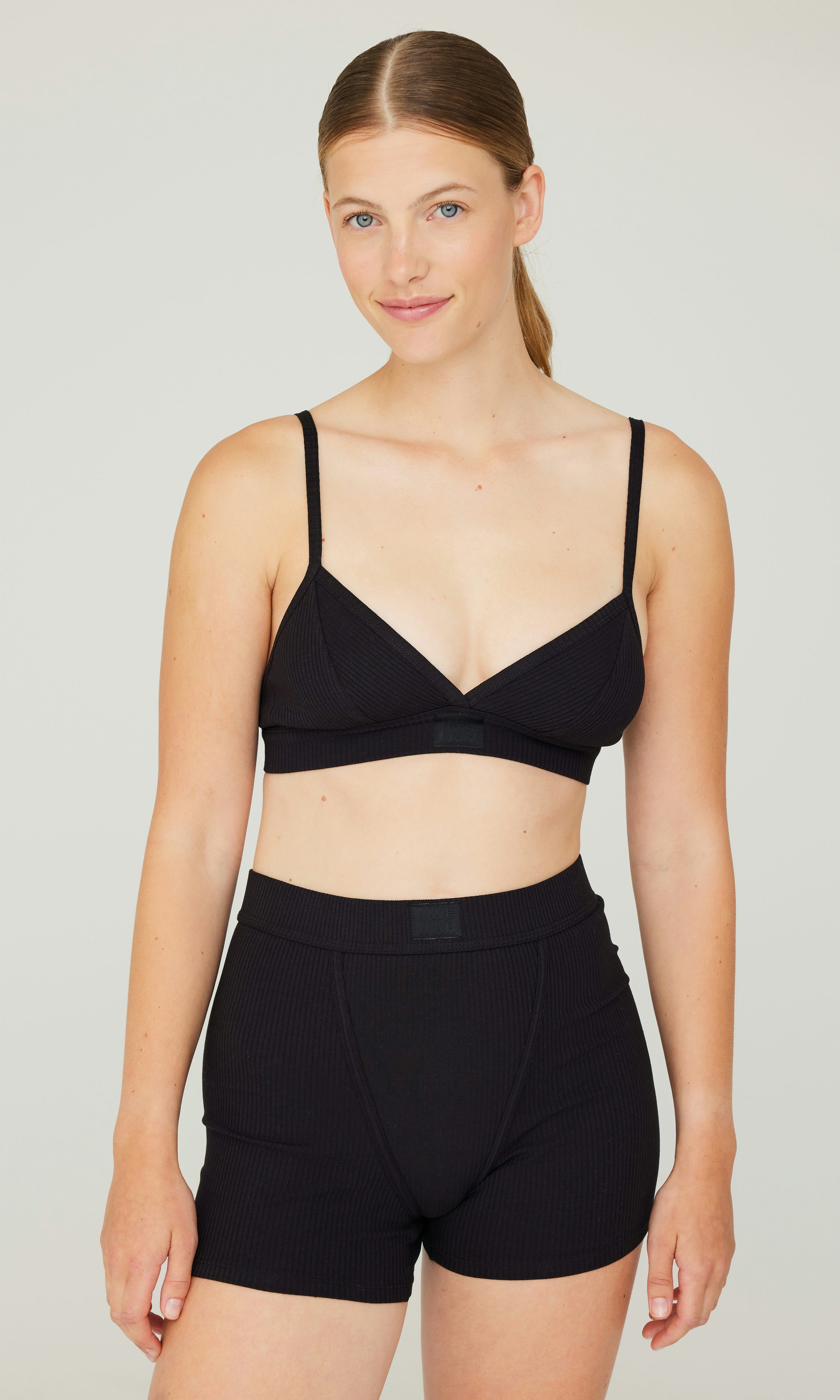 Black U Wear Rib Boyfriend Shorts | Women | | Cubus