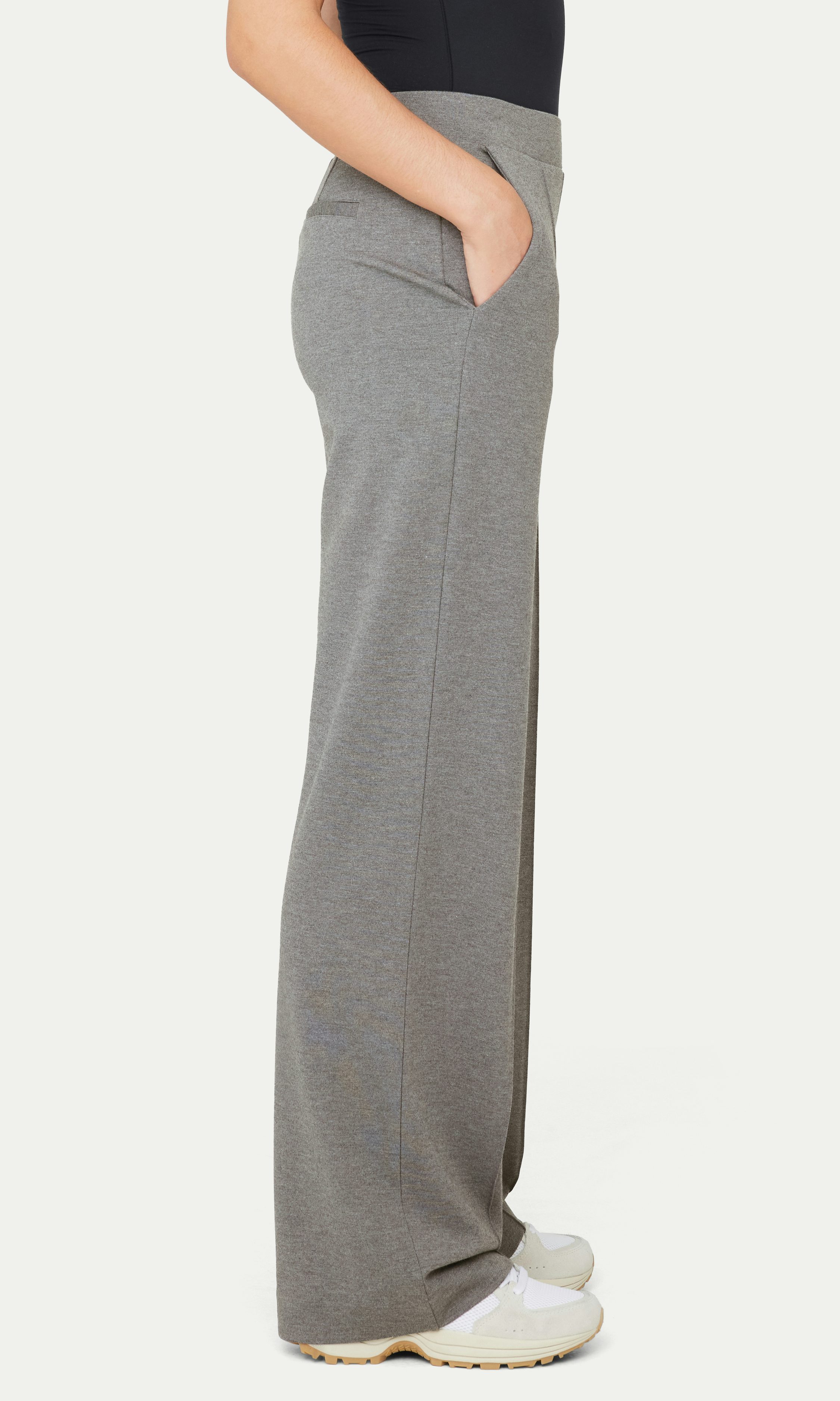 ☆NERDY☆ Women's Terry Wide Pants Melange Grey Grey melange L Pia Wide Pants | Women | | Cubus