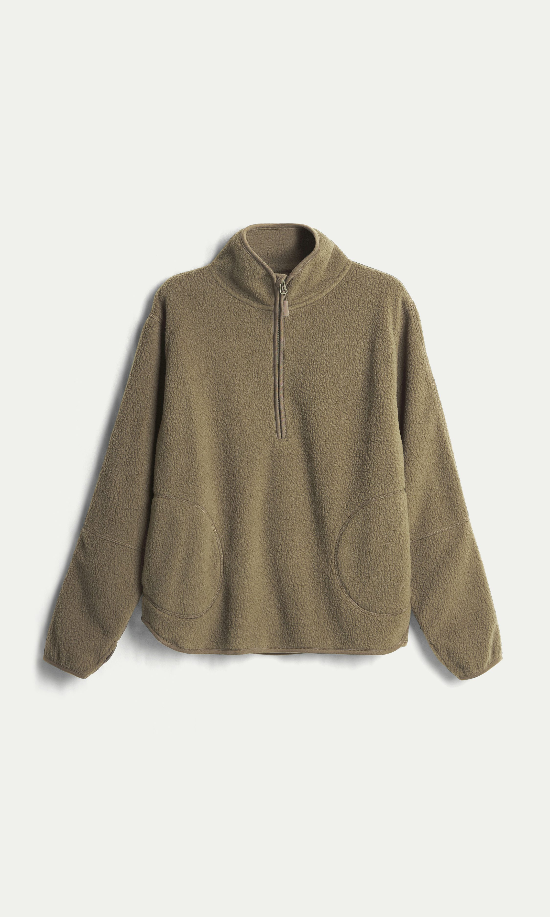 Light brown L Pile Halfzip | Women | Sweaters - Fleece sweaters
