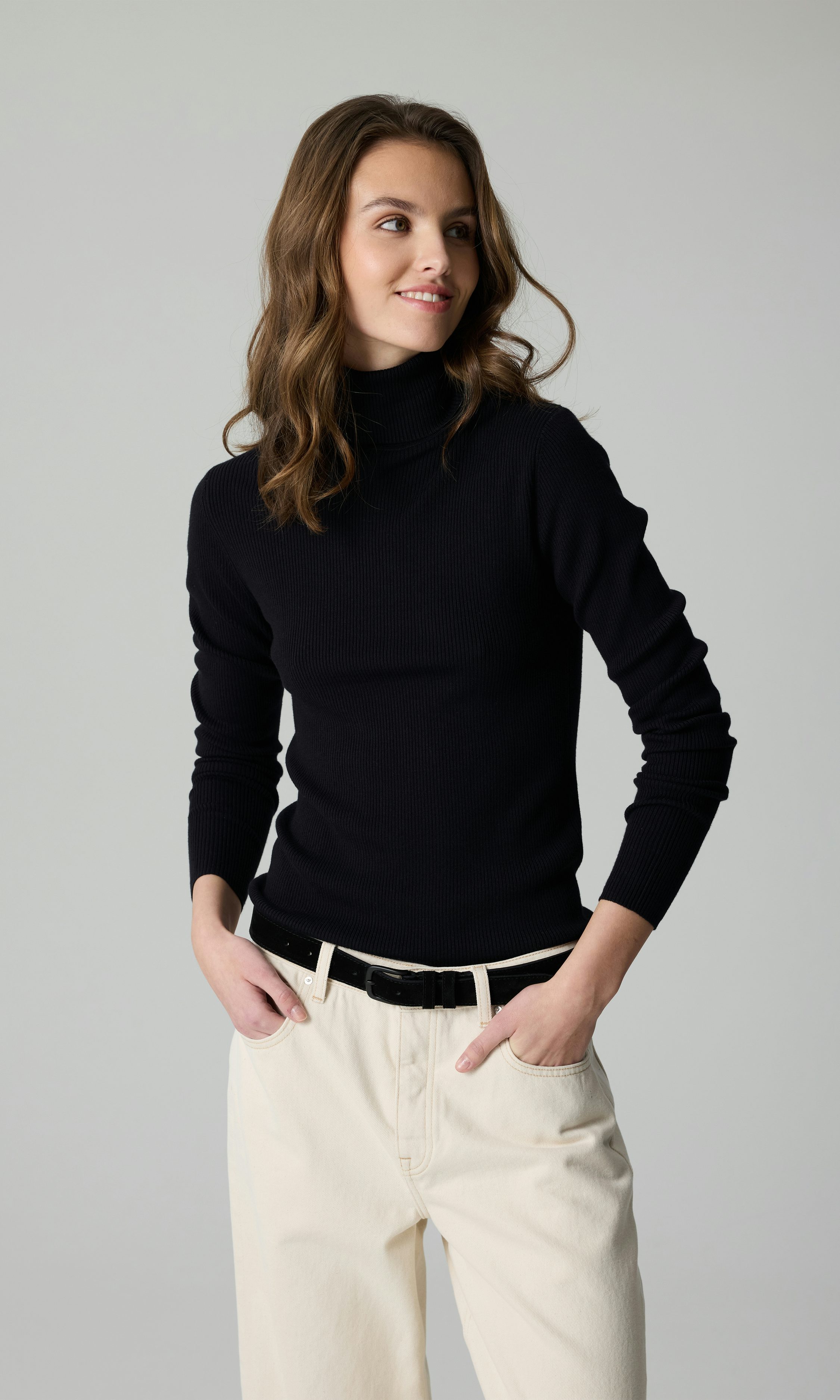 ☆YALE☆ WOMENS COMFORT COOL SLIT NECK POLO KNIT BLACK YEM1K 7363736_990_f_m_cubus_l_farah_