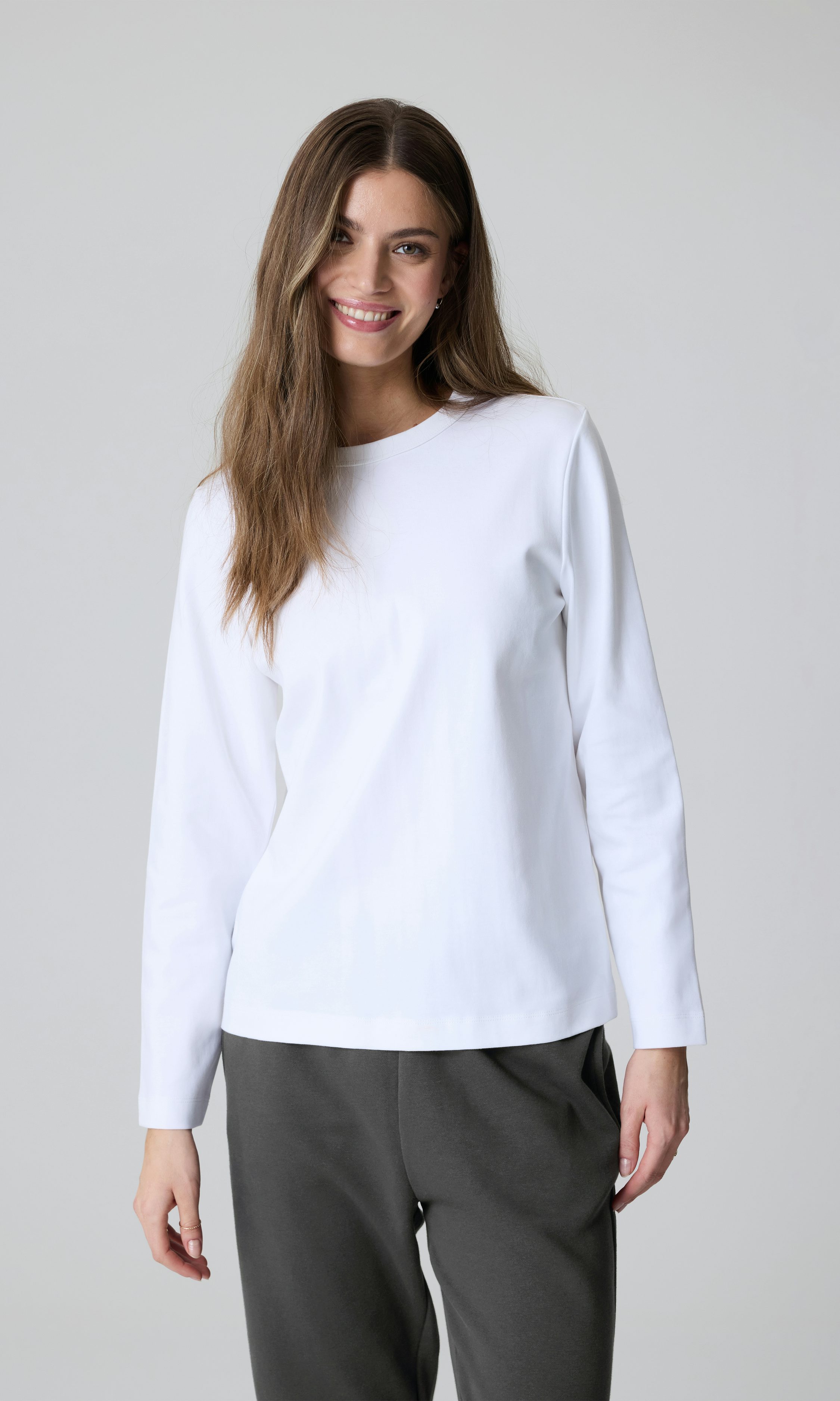 White L Essence Oversized LS | Women | | Cubus