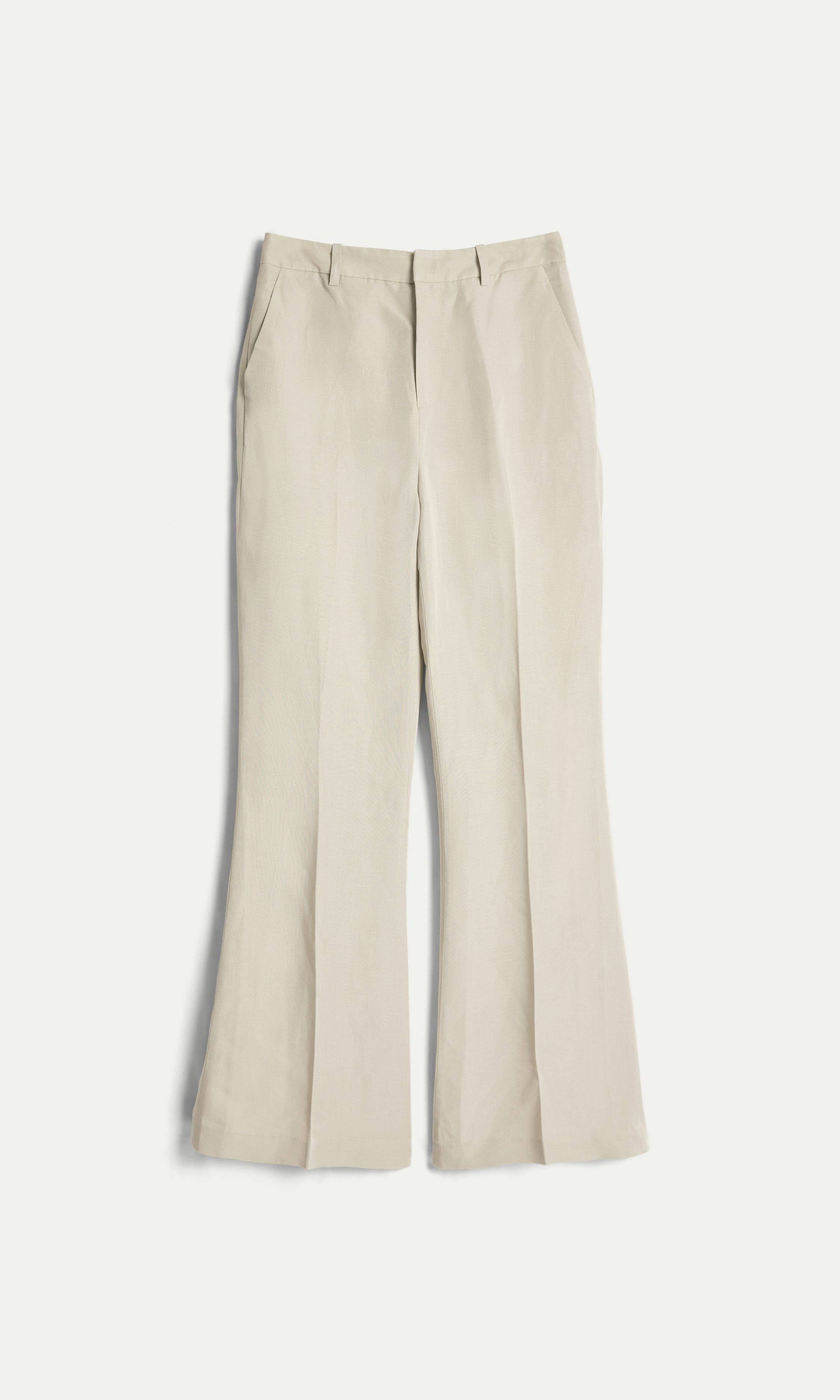 Light beige L Linen Suitpant Flare | Women | | Cubus