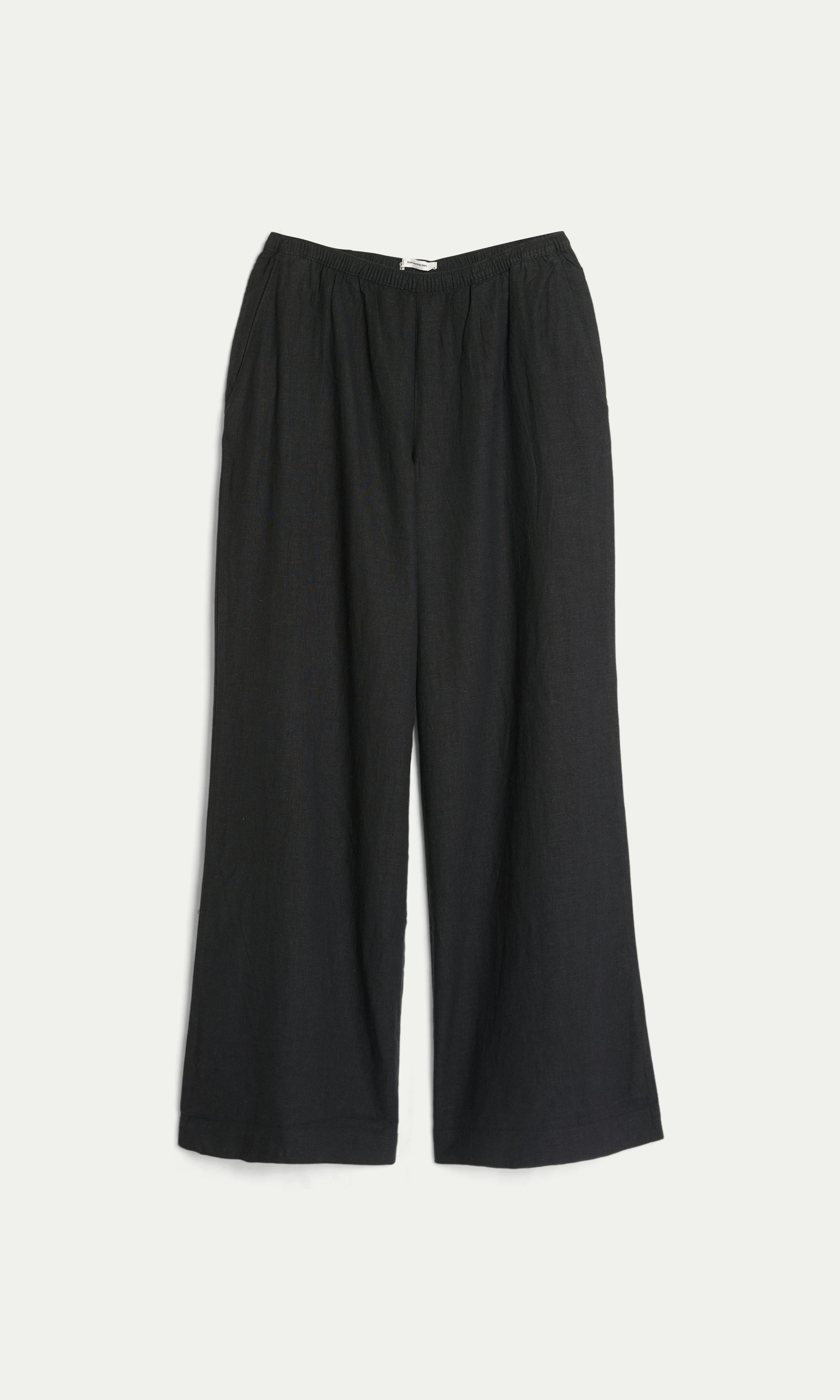 Black L Linen Viscose Wide Pant | Women | | Cubus