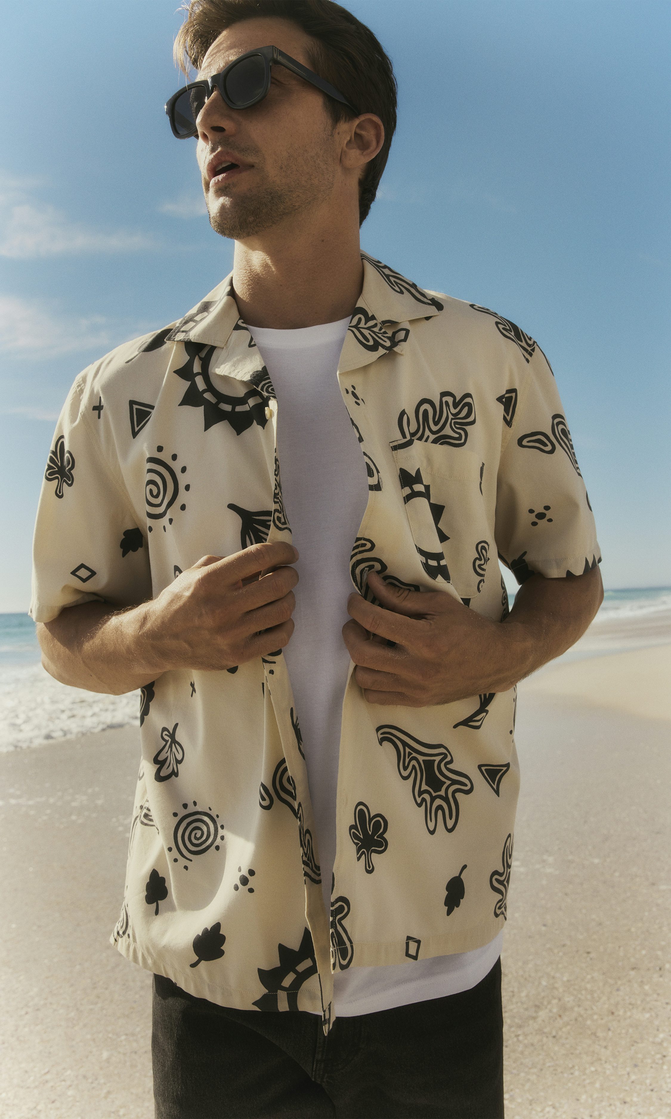 トップス the Mad Shop linen resort shirt the Mad Shop