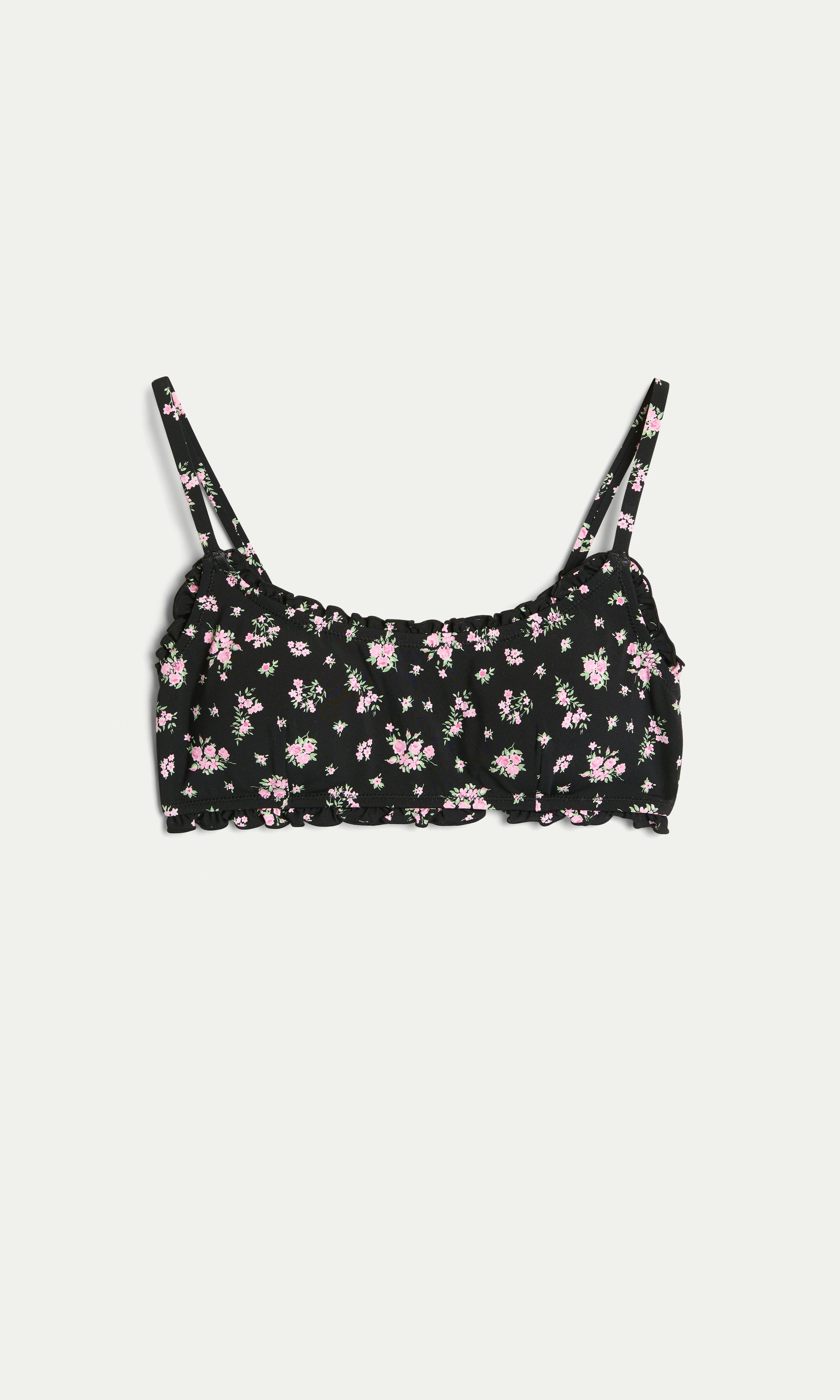 u*s様 Acka frill design swim wear /Black Girls Black One Piece Swimsuit | Limeapple Swim